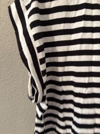 Camiseta Zara M rayas blanco-negro