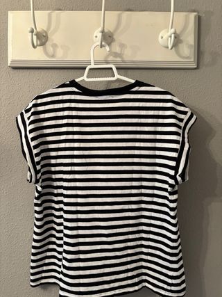 Camiseta Zara M rayas blanco-negro