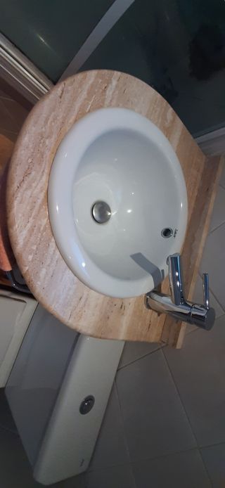 Encimera baño mármol beige