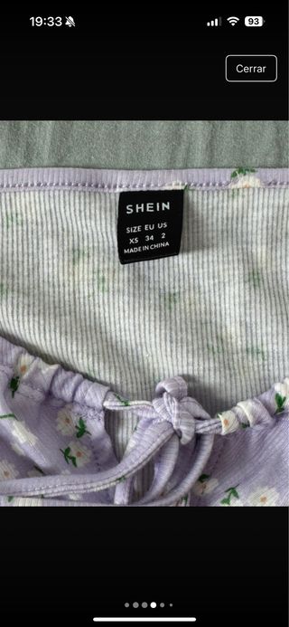 Top floral morado - Talla xs