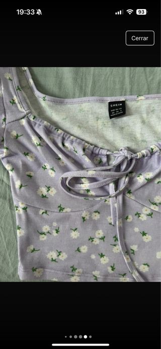 Top floral morado - Talla xs