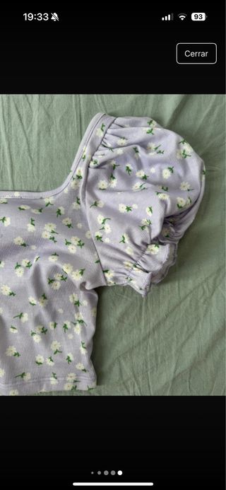 Top floral morado - Talla xs
