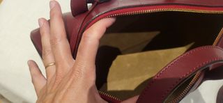 Bolso bandolera granate - Piel