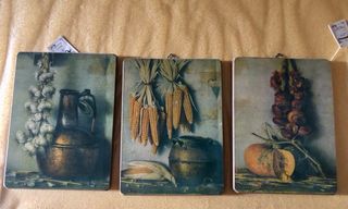 Quadri frutta legno vintage 24x18cm