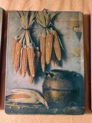 Quadri frutta legno vintage 24x18cm