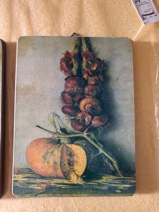 Quadri frutta legno vintage 24x18cm