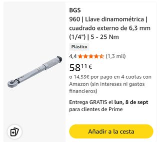 Dinamometrica 5-25 Nm