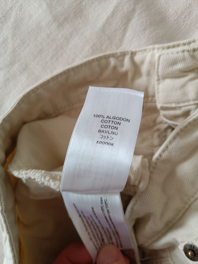 Falda vaquera beige Yerse talla XS