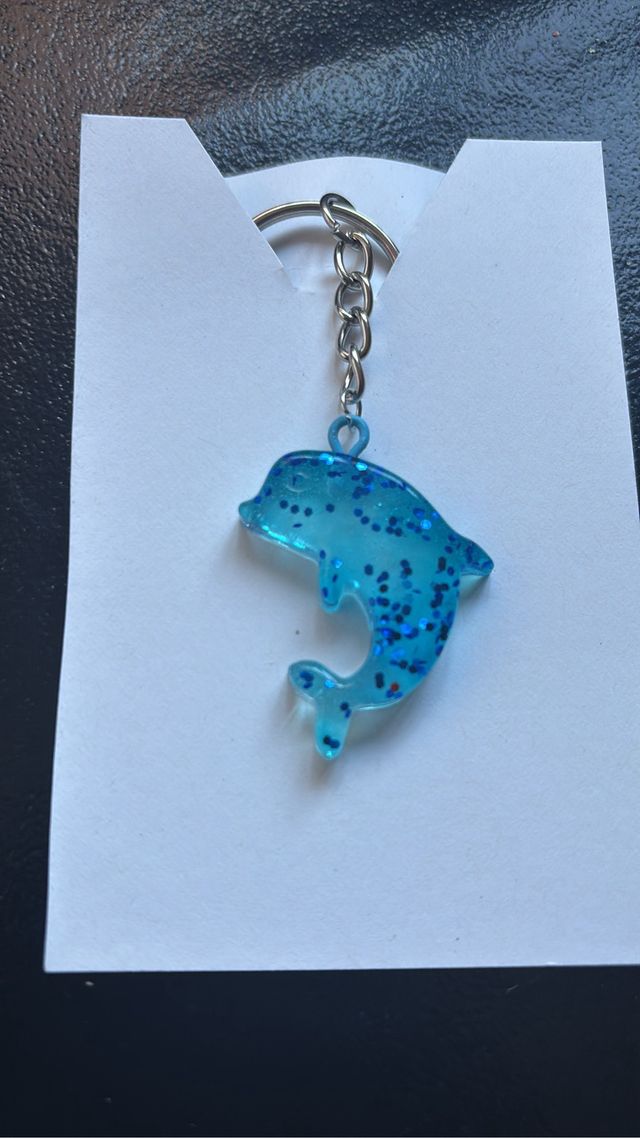 Llavero Delfín Purpurina