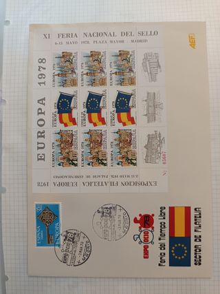Hojas Recuerdo España desde 1972 a 1980