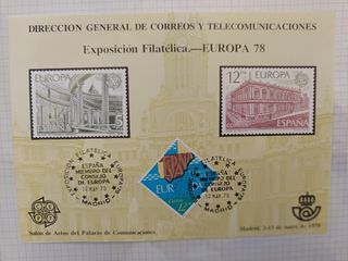 Hojas Recuerdo España desde 1972 a 1980