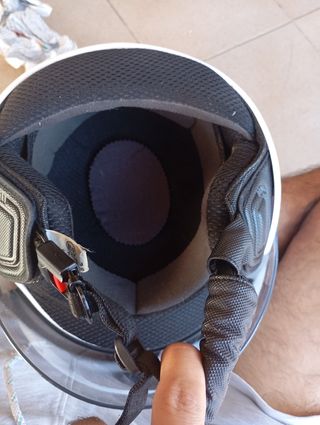 Casco moto blanco Helix Nzi talla S 55-56.