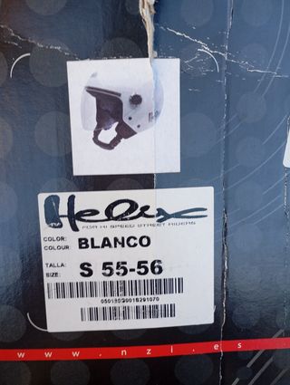 Casco moto blanco Helix Nzi talla S 55-56.