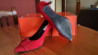 Zapatos tacón MARIAN rojos