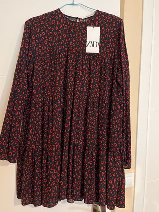 Vestido Zara mini estampado leopardo