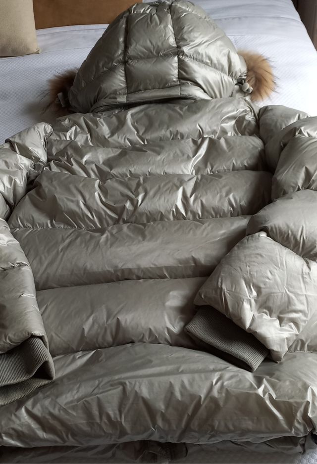 Plumífero PYRENEX plateado mujer