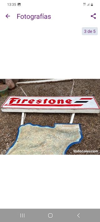 Cartel Firestone años 70 espectacular 