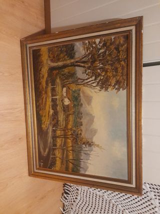Cuadro antiguo óleo paisaje