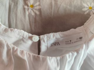Top blanco Zara niña 7 años