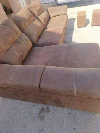 Sofá chaise longue marrón