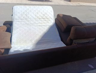 Sofá chaise longue marrón