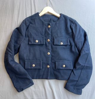 Chaqueta Tweed azul marino