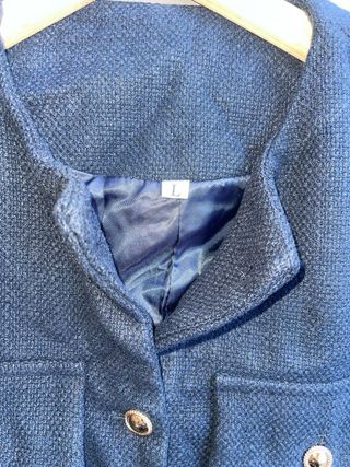 Chaqueta Tweed azul marino