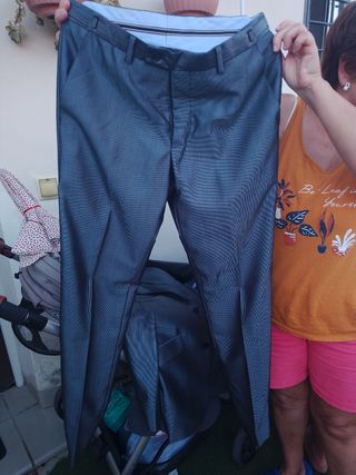 Traje gris hombre - 3 piezas
