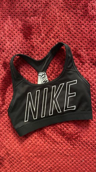 NIKE TOP SUJETADOR DEPORTIVO GYM NEGRO XS MUJER