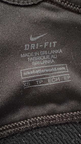 NIKE TOP SUJETADOR DEPORTIVO GYM NEGRO XS MUJER