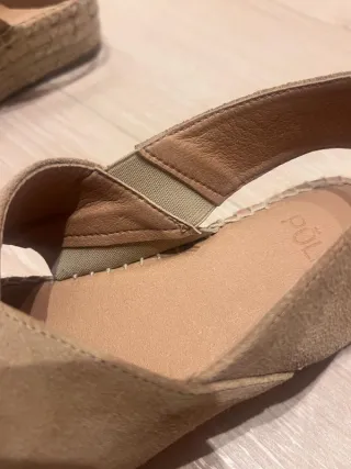 Sandalias Polka beige mujer