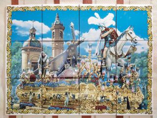Retablo cerámico misterio Tres Caídas de Triana