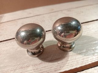 Tiradores vintage metal plata