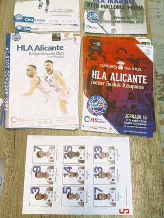 LUCENTUM HLA BALONCESTO ALBUM CROMOS REVISTAS