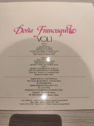 Doña Francisquita - Vinilos Vol 1 & 2