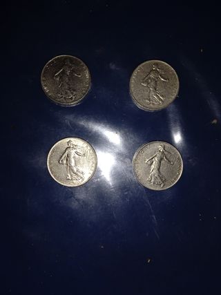 4 Monedas Francesas - 1 Franco