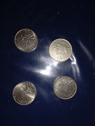 4 Monedas Francesas - 1 Franco