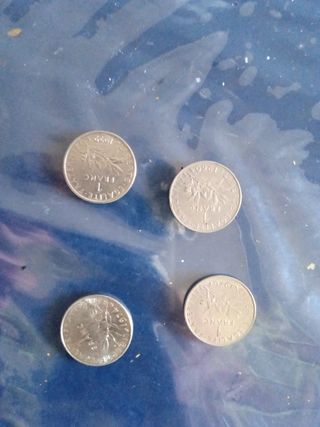 4 Monedas Francesas - 1 Franco