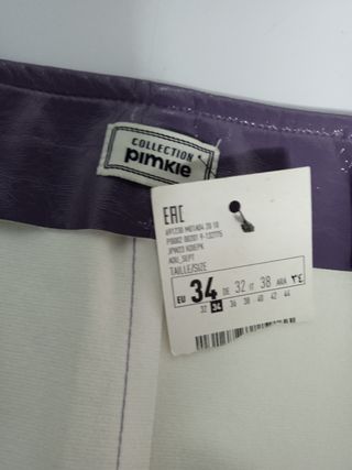 Minifalda morada Pimkie - Bolsillos