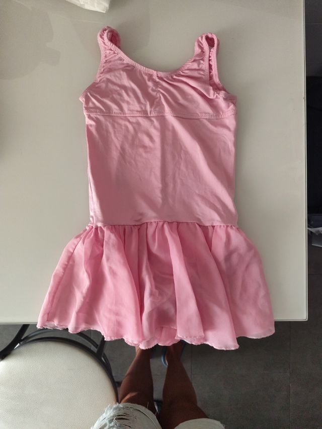 Maillot danza niña rosa