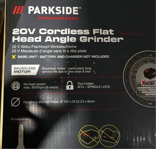 Amoladora 20V Parkside performance 