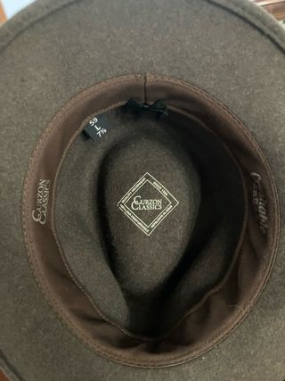 Sombrero gris oscuro c/banda marrón