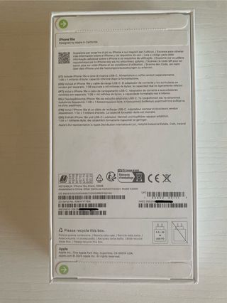 iPhone 16e 128GB Negro SIN ABRIR 3 años GARANTÍA!