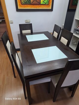 Mesa comedor 6 sillas - Moderna