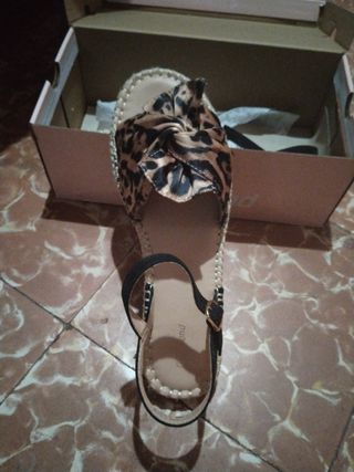 Sandalias plataforma mujer leopardo