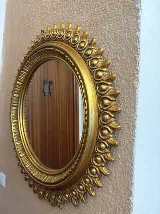 Espejo dorado vintage sol