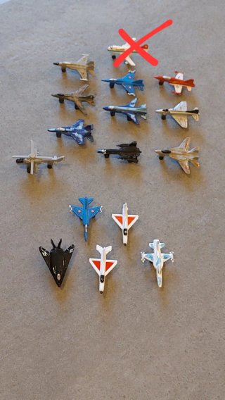 15 Modellini Aerei Militari