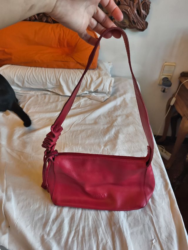 Bolso IPPO piel rojo