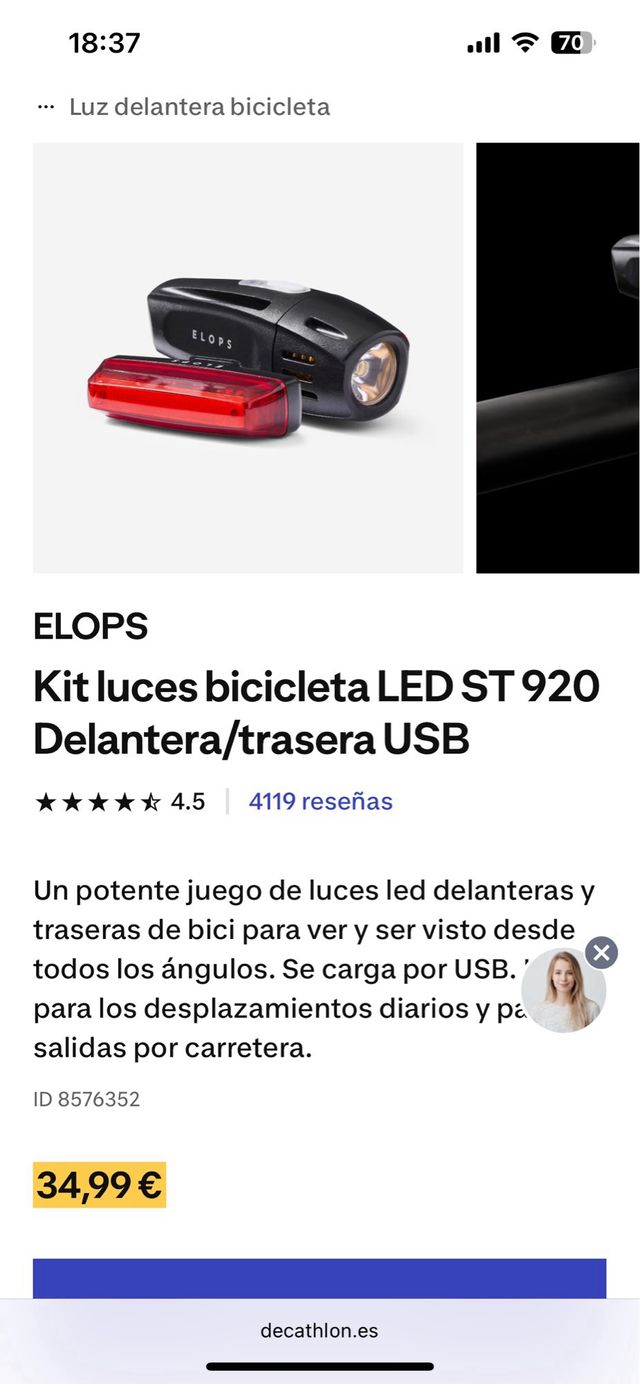Kit Accesorios Bicicleta: Casco, Candado, Luz, etc
