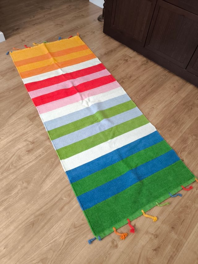 Alfombra infantil multicolor algodón